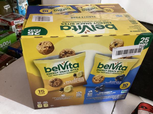 Lot # 712 Belvita Energy Snack Bites Variety Pack - 25 Count