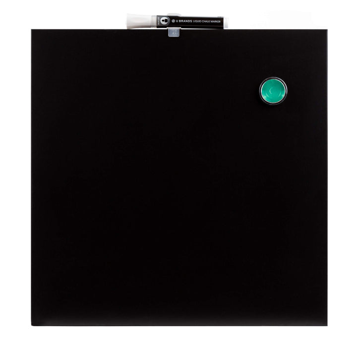Lot # 1493 U Brands Magnetic Chalkboard, 14"x14", Frameless, Premium Matte Surface, includes Marker and Magnet