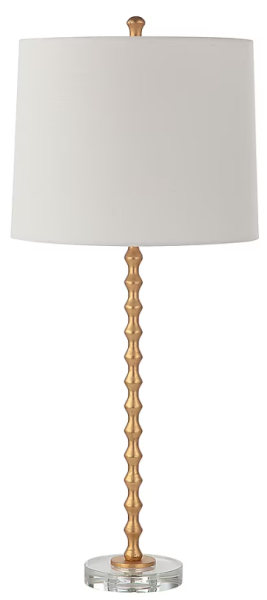 Lot # 987 allen+roth 29" Vibrant gold LED Table Lamp $63