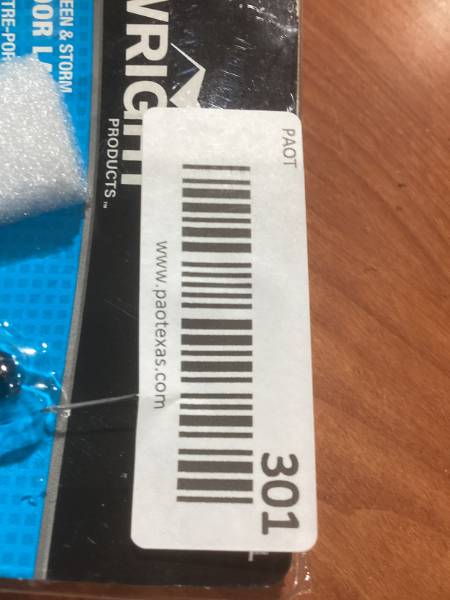 Lot # 301 WRIGHT  Black Screen  Storm Door Latch VC33BL  $11.00