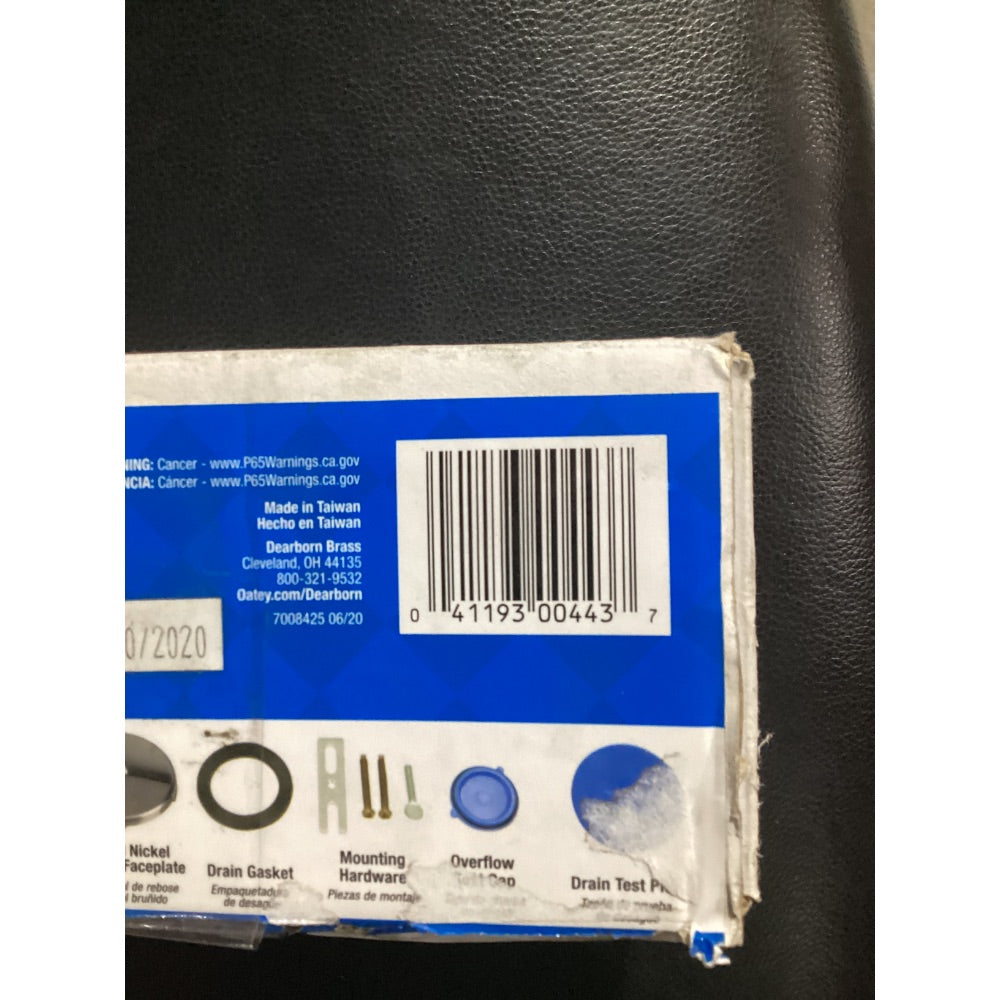 Lot # 1065 Dearborn P7225BBN-3 Brushed Nickel PVC Half Kit $47.98
