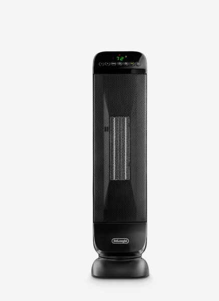 Lot # 1394 DeLonghi Up to 1500-Watt Ceramic Tower Heater $80