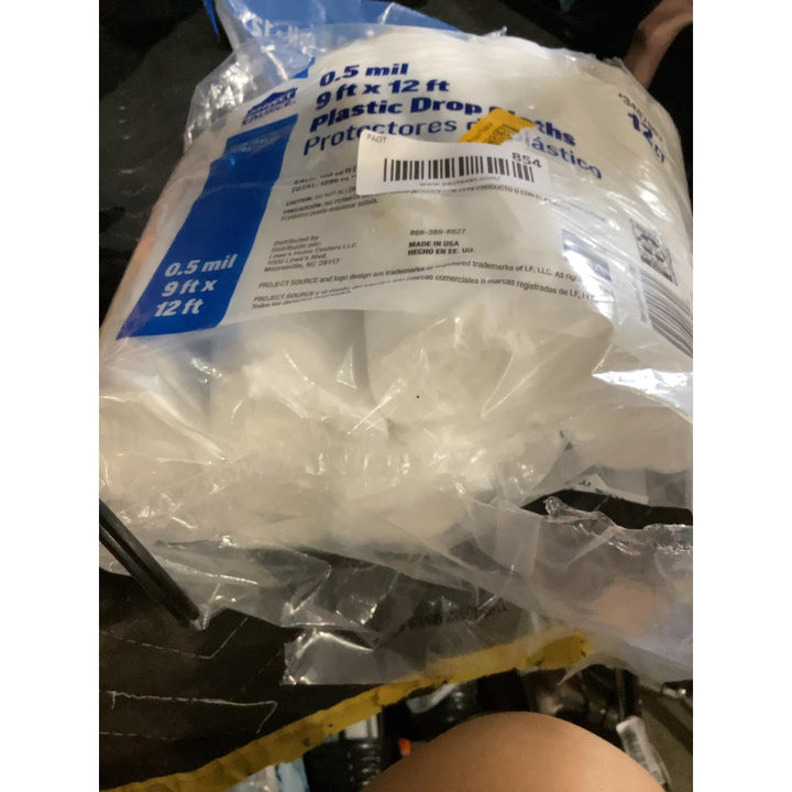 Lot # 854 Project Source Plastic Drop Cloths $1.00