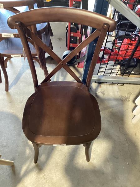 Lot # 2259 Flash Furniture Advantage Walnut X-Back Chair