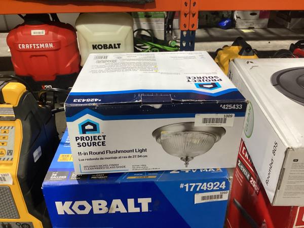 Lot # 1009 Project Source 11-in Nickel Ceiling Flush Mount