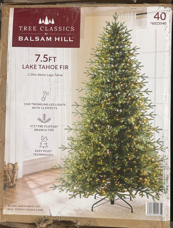 Balsam Hill 7.5-ft Lake Tahoe Pre-lit Artificial Christmas Tree with Color Changing LED Lights (NEW)