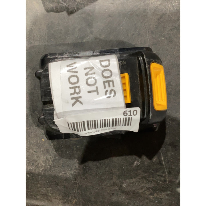 Lot # 610 DeWalt 20V MAX Battery $15.00