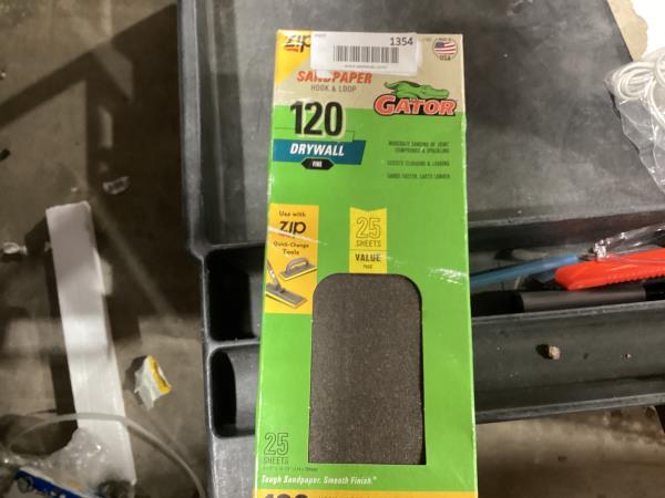 Lot # 1354 Gator 120 Grit Drywall Sanding Sheets 25pk $25.52