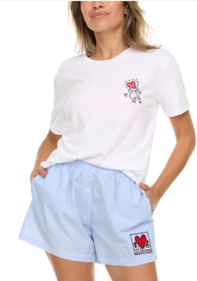 Keith Haring Ladies' Tee and Boxer Set-Small