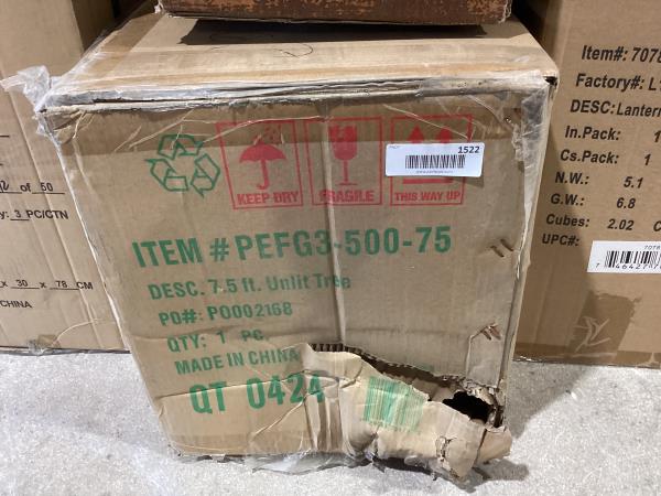 Lot # 1522 National Tree Company 'Feel Real' Artificial Full Christmas Tree, Green, Frasier Grande, Includes Stand, 7.5 Feet