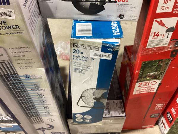 Lot # 286 Utilitech Commercial Fan 20" $73
