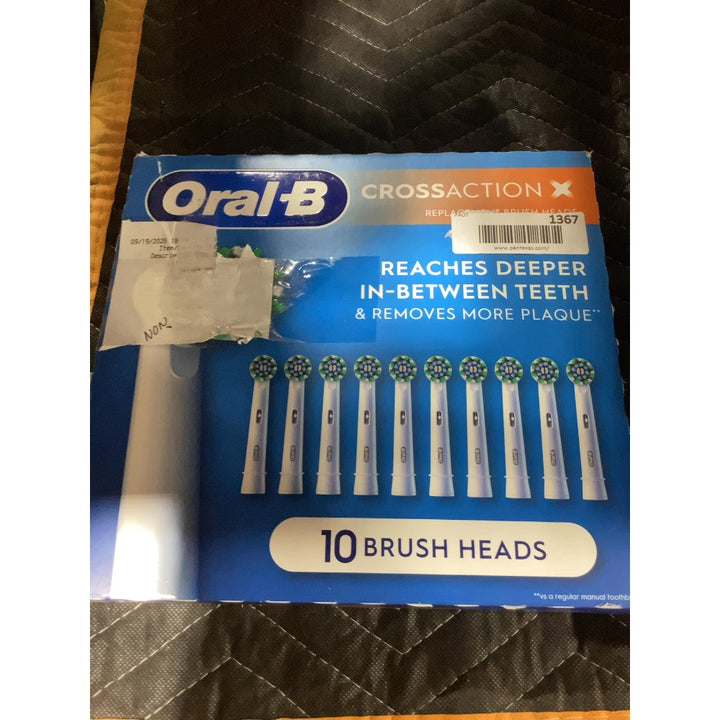 Lot # 1367 Oral-B Cross Action X Replacement Brush Heads $28