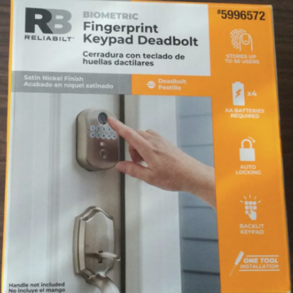 Lot # 561  Fingerprint Keypad Deadbolt $35