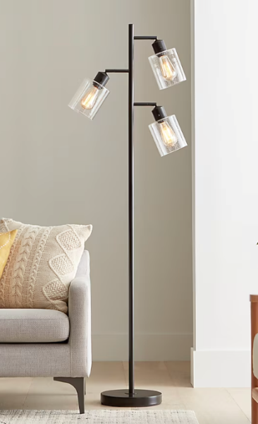 Lot # 2105 allen + roth 67in Black Tree Track Floor Lamp $93