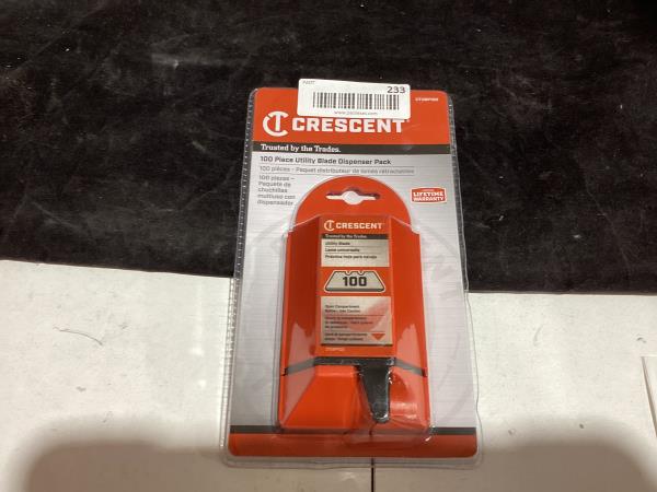 Lot # 233 Crescent Carbon Steel Utility Razor Blade (100-Pack)