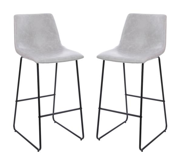 Lot # 2063 Reagan Leather Soft Barstools $184