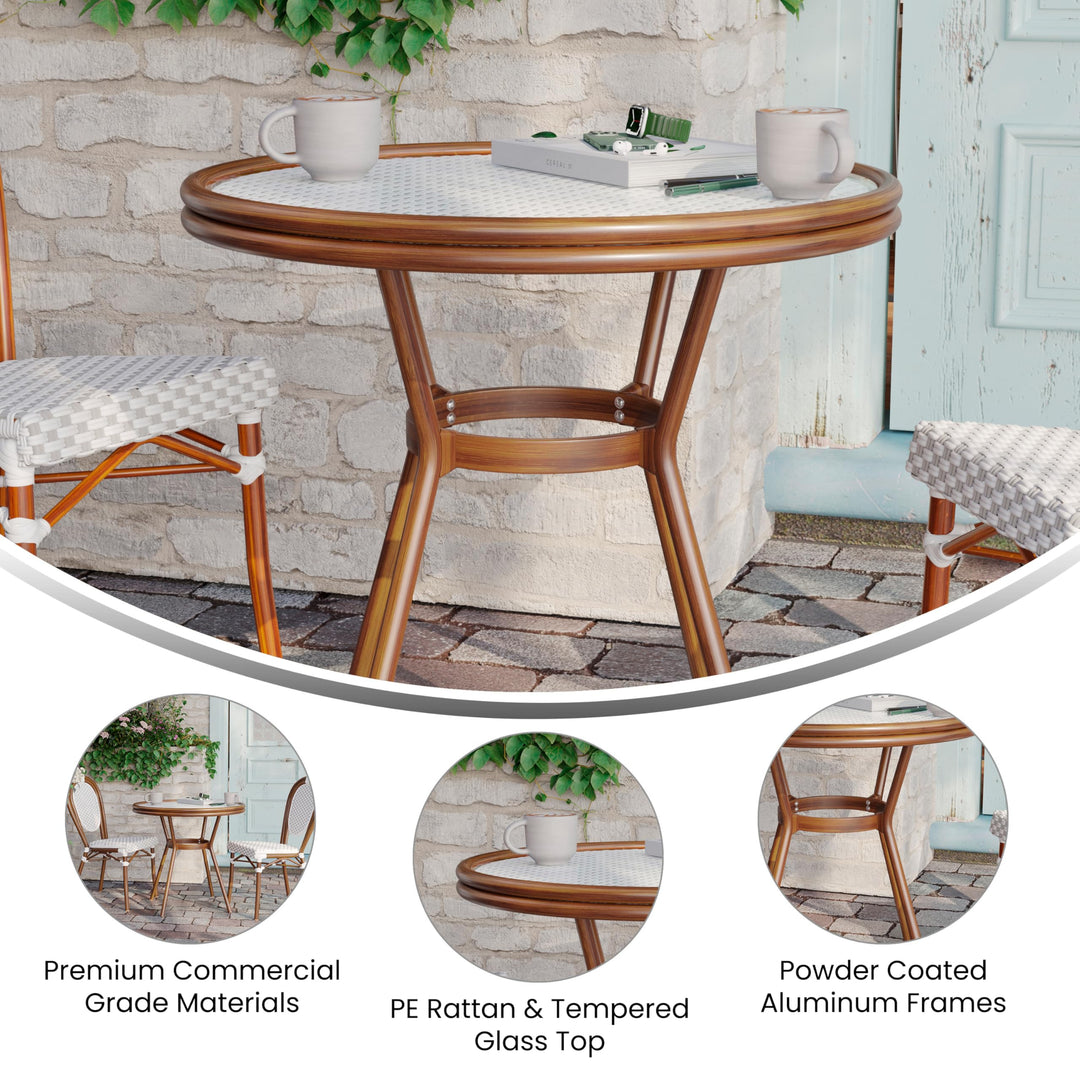Lot # 2066 Flash Furniture Patio Bistro Tables $237.99