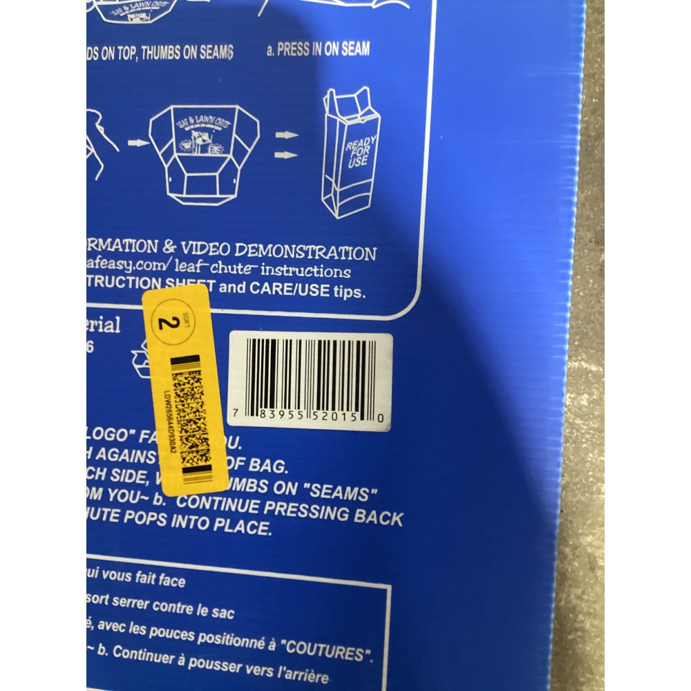 Lot # 1011 SAFESAY Blue Leaf  Lawn Chute Used $18