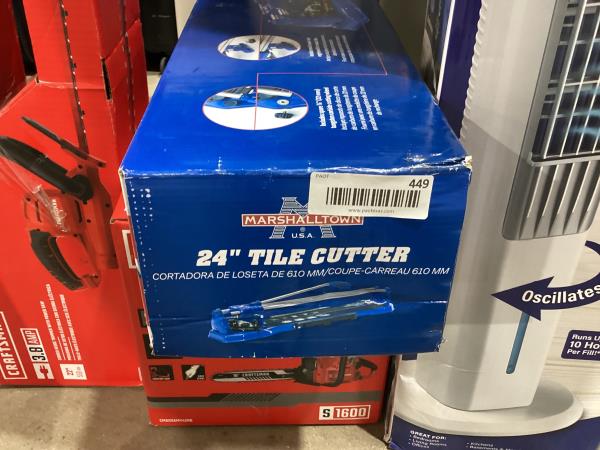 Lot # 449 Marshalltown 24" Tile Cutter, Cuts Ceramic, Porcelain, Mosaic Tile, DIY, PRO,TC24