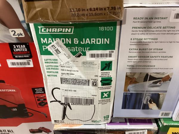 Lot # 109 Chapin 16100 1-Gallon Made in USA Garden Pump Sprayer