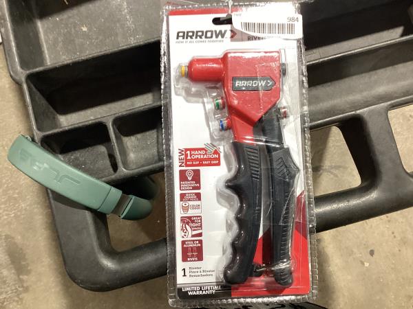 Lot # 984 Arrow RT188M One Hand Rivet Tool, Red/Black $29