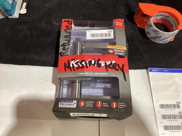 Lot # 547 Kwikset Halifax Keyed Entry Door Lever $66