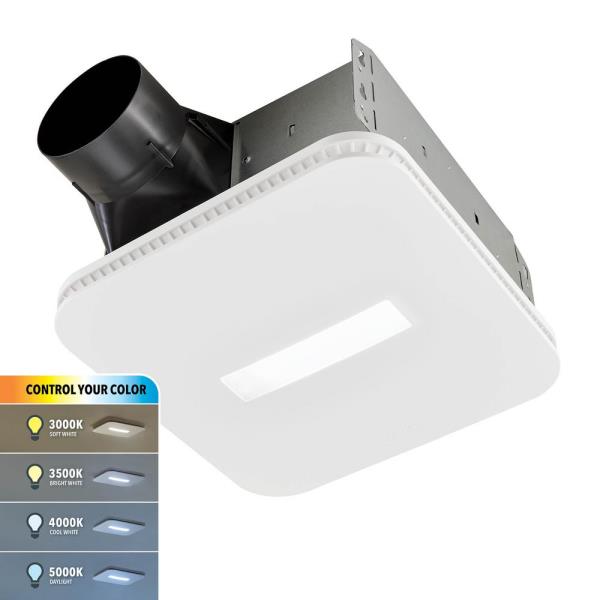 Broan-NuTone 110 CFM Bathroom Exhaust Fan with CCT LED Light CleanCover Grille, ENERGY STAR (OPEN BOX)