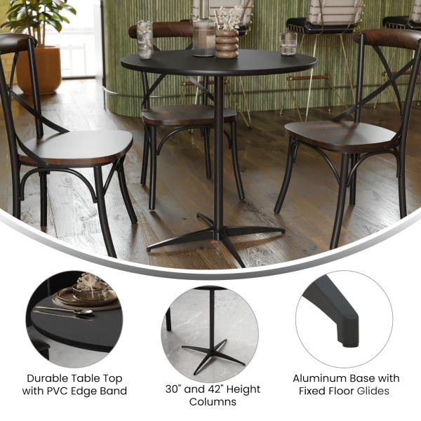 Lot # 1661 Lars Black 30'' Round Wood Cocktail Table $140