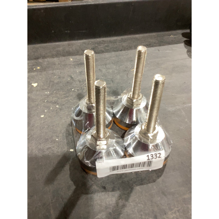 Lot # 1332 SilverOrange leveling feet for stability