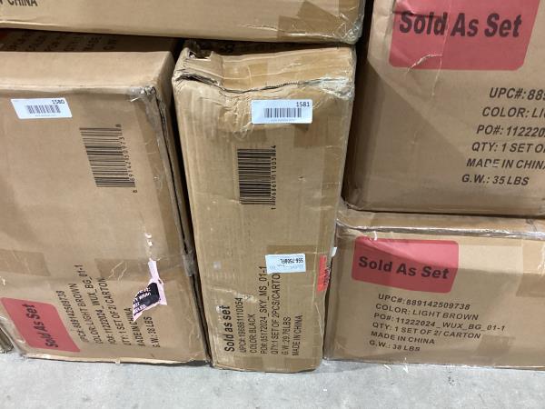 Lot # 1581 Flash Furniture Jacob Cane Rattan Dining Chairs, Solid Wood Frame & Seat, Oval Breathable Backrest, Commercial Grade, Pack of 2, Natural/Black