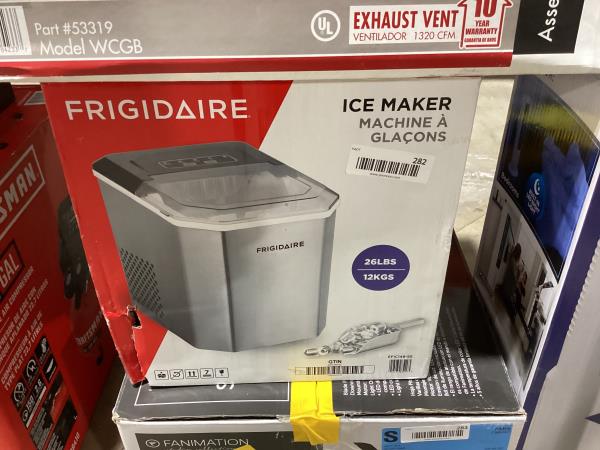 Lot # 282 Frigidaire Stainless Steel Ice Maker $199