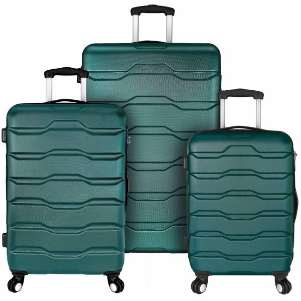 Lot # 1519 Omni 3-Piece Teal Hardside Spinner Luggage Set