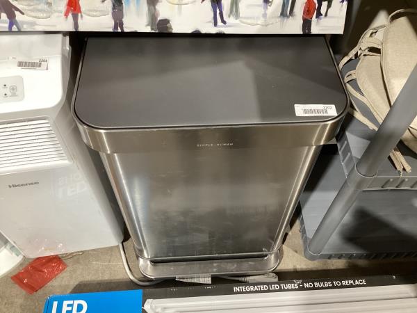 Lot # 2202 simplehuman 55L Rectangular Step Can $160