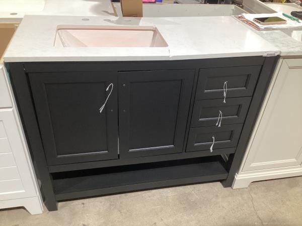 Lot # 2132 Moen Darcy Bathroom Wood Vanity in Shale Grey$1350