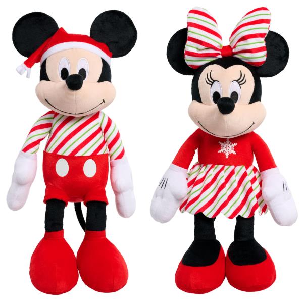 Lot # 653 Just Play Disney Holiday Classics Large Minnie Mouse Yuletide Stripes Plush, 19-inch Stuffed Animal, Soft and Cuddly, Officially Licensed, Kids Toys for Ages 2 Up
