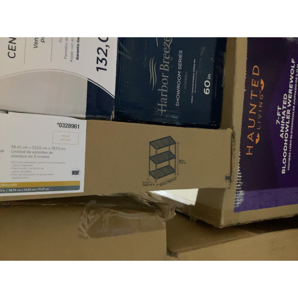 Lot # 2229 Style Selections 3-Tier Wire Shelving $45.00