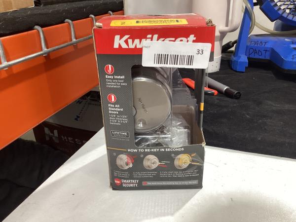 Lot # 33 Kwikset Round Satin Nickel Uptown Deadbolt $46