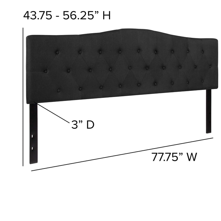 Lot # 1989 Flash Furniture Cambridge Tufted Upholstered King Size Headboard in Black Fabric