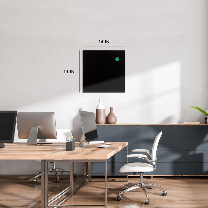 Lot # 1493 U Brands Magnetic Chalkboard, 14"x14", Frameless, Premium Matte Surface, includes Marker and Magnet