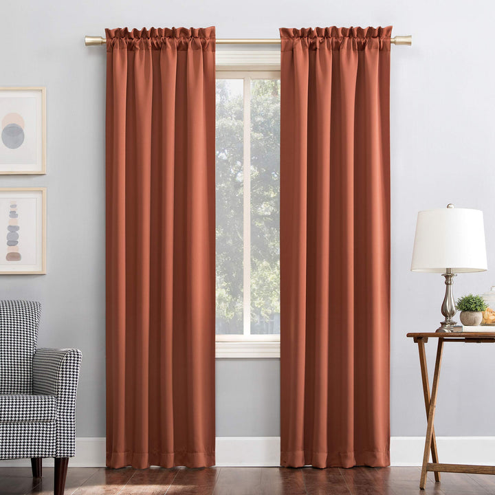 Lot # 958 Sun Zero Blackout Curtain Terracotta $8
