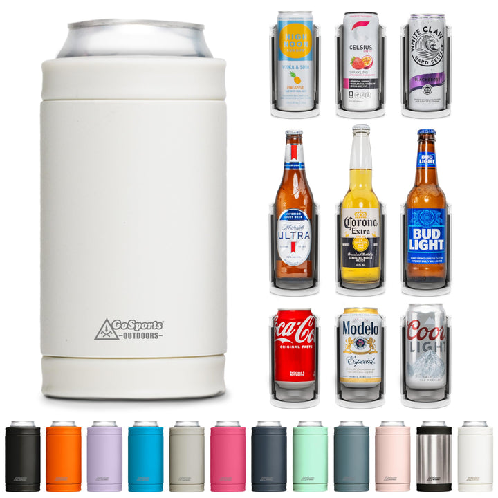 Lot # 1488 DUALIE 3 in 1 Insulated Can Cooler - Universal Size for 12 oz Cans, Slim Cans, and Bottles - 10+ Colors Available