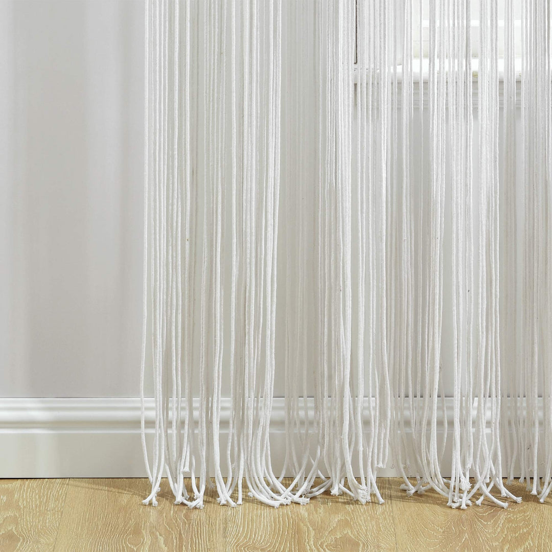 Lot # 1359 Lush Decor Boho Macrame Curtain 40x84 White $27.00