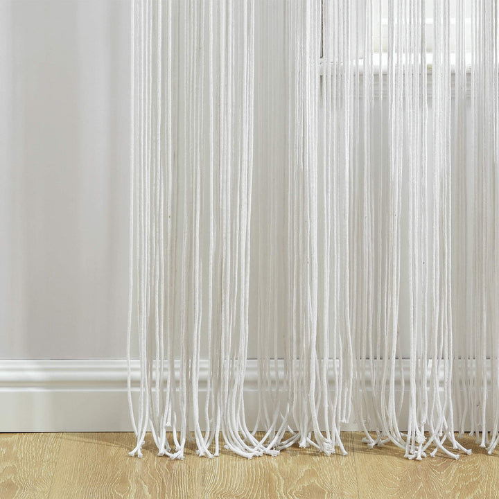 Lot # 1359 Lush Decor Boho Macrame Curtain 40x84 White $27.00