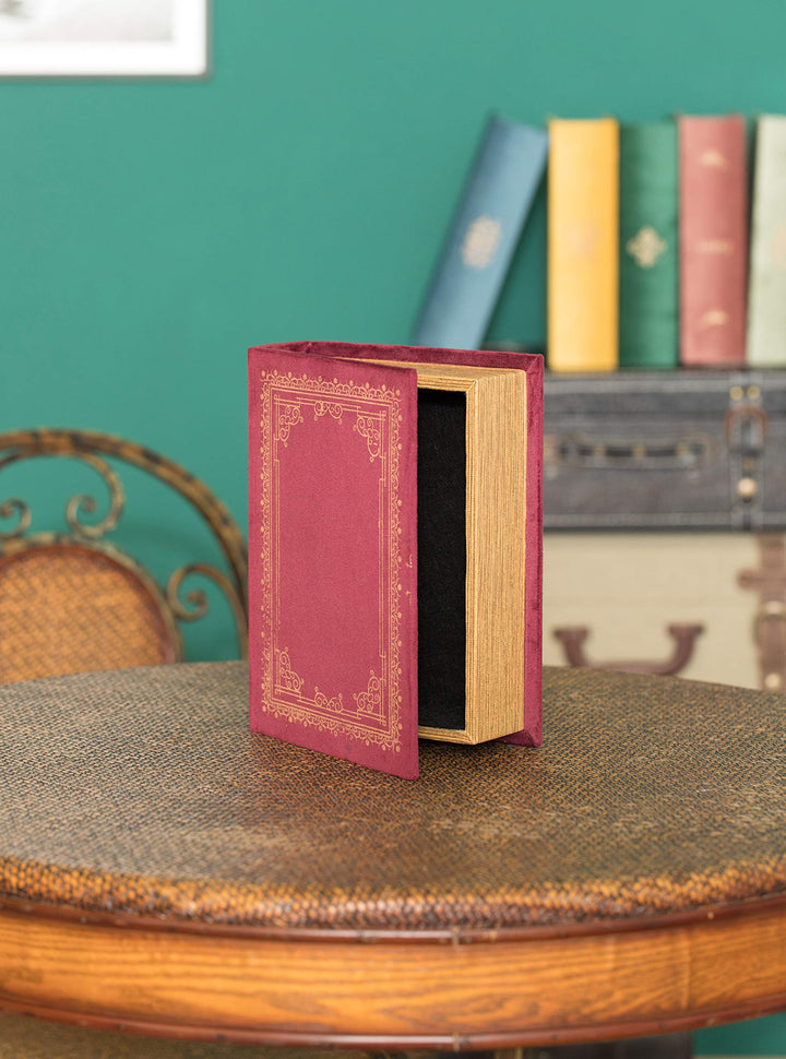 Lot # 959 Vintiquewise Book Trinket Box Red $14