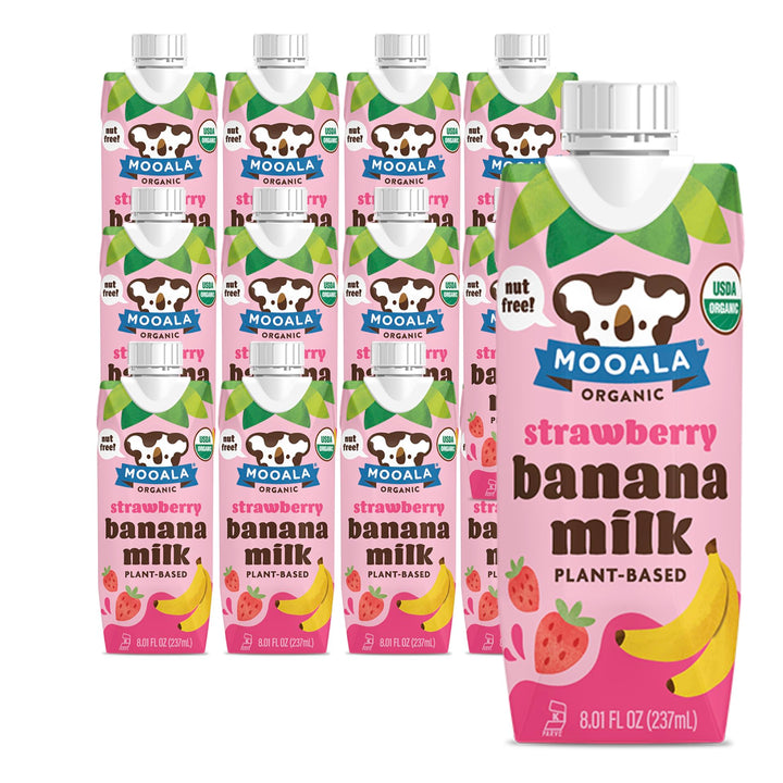 Lot # 1138 Mooala Strawberry Bananamilk 12-pk $35.99
