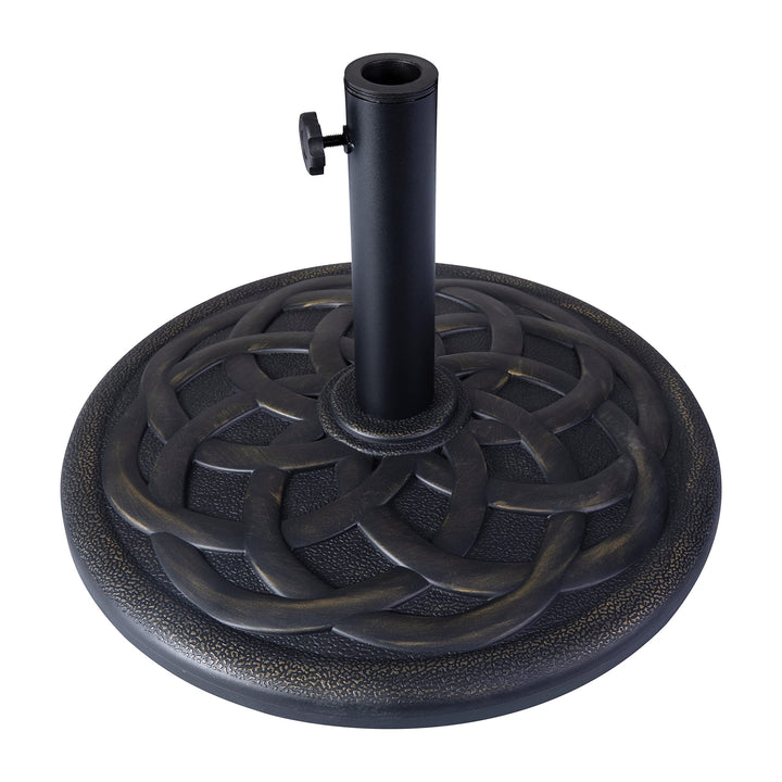 Lot # 1534 Flash Furniture Kona Universal Bronze Cement Patio Umbrella Base with Weatherproof Plastic Polymer Coating - 19.25" Diameter