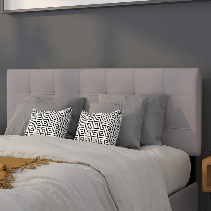 Lot # 1881 Flash Furniture Bedford Tufted Upholstered Full Size Headboard in Light Gray Fabric