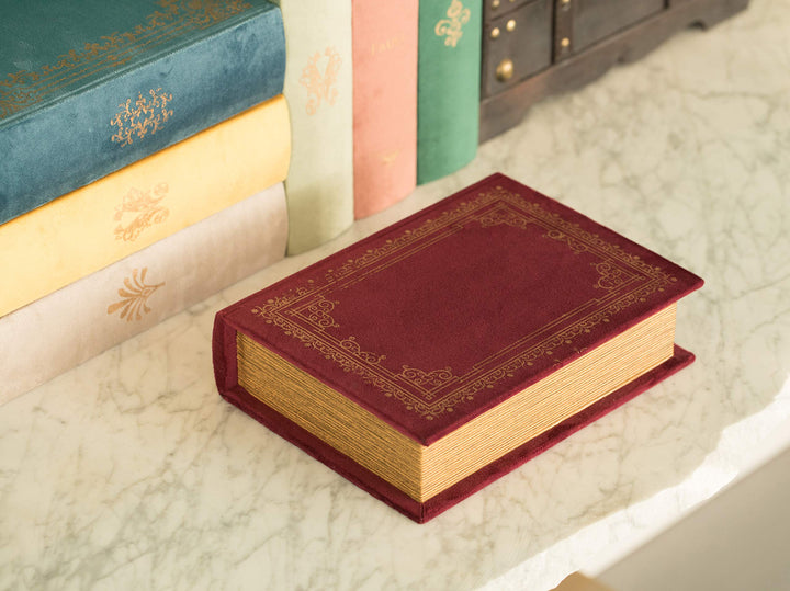 Lot # 959 Vintiquewise Book Trinket Box Red $14