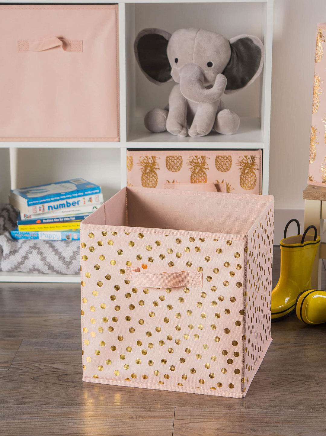Lot # 1364 DII Polka Dot Storage Bin Set of 4 $23