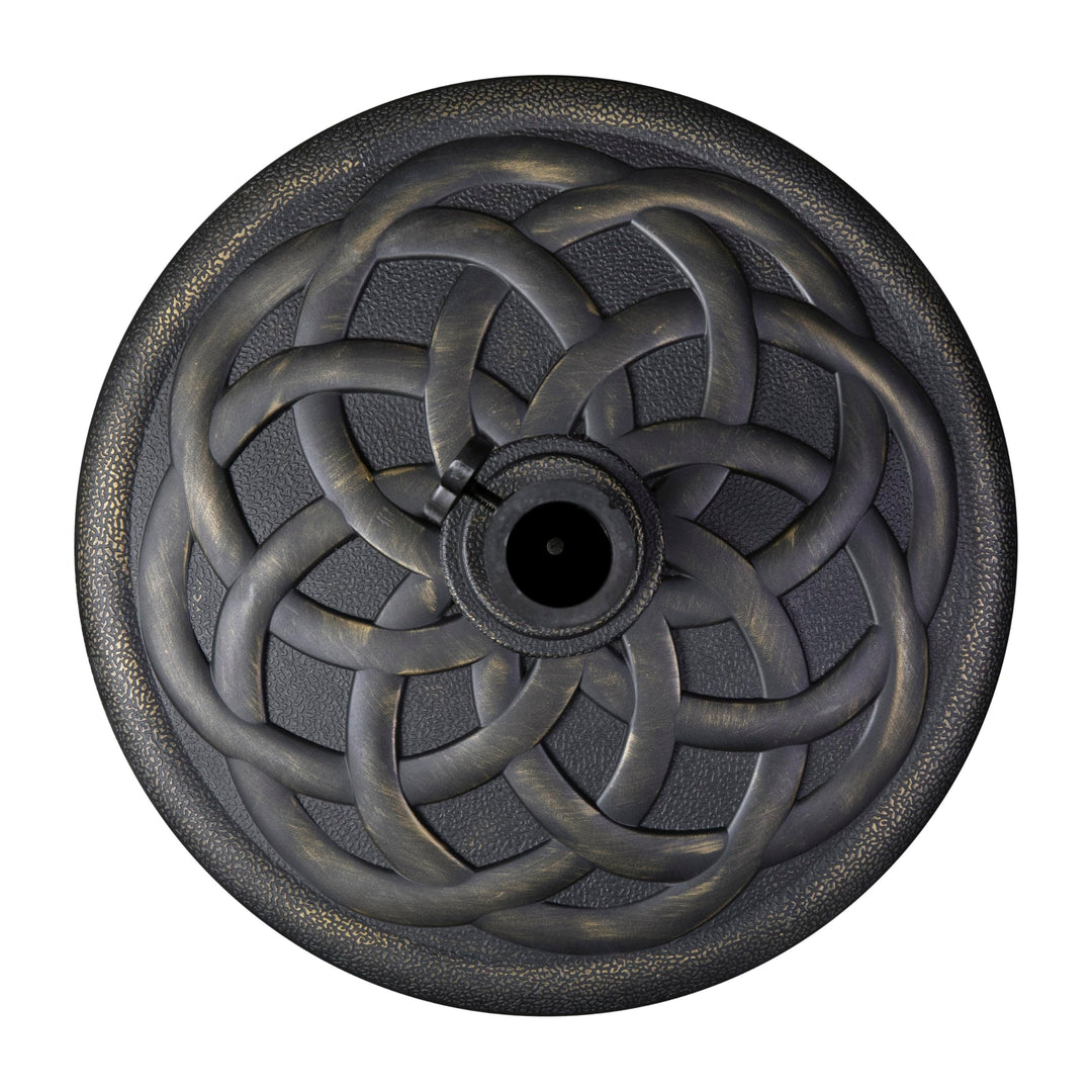 Lot # 1534 Flash Furniture Kona Universal Bronze Cement Patio Umbrella Base with Weatherproof Plastic Polymer Coating - 19.25" Diameter